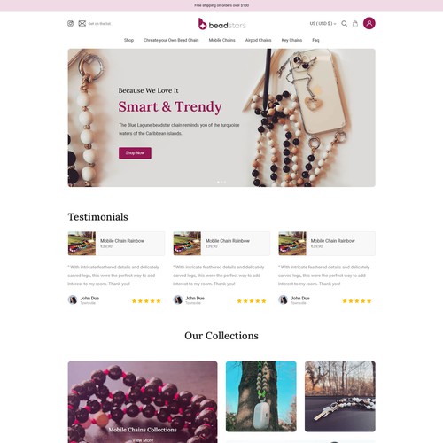 Designs | Create a wonderful homepage for colorful mobile chains based ...