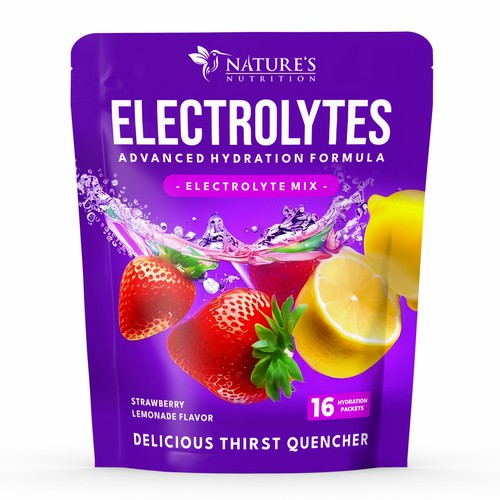 Refreshing Hydration Electrolytes Design Needed for Nature's Nutrition Design by GenScythe