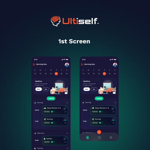 Main Screen for the #1 Self Improvement App int he World Design by FuturisticBug