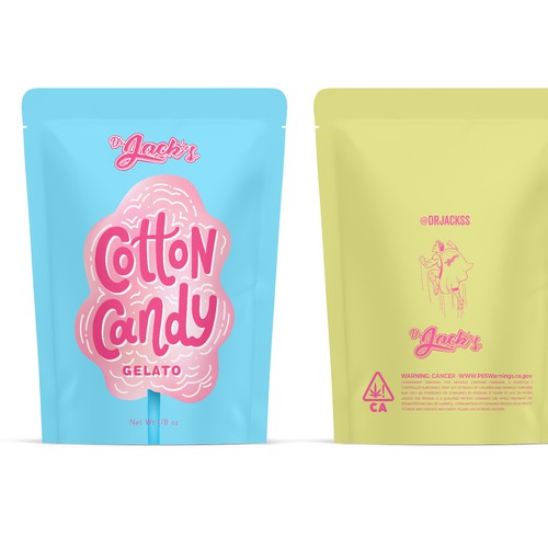 Cotton Candy gelato cannabis bag Design by bcra