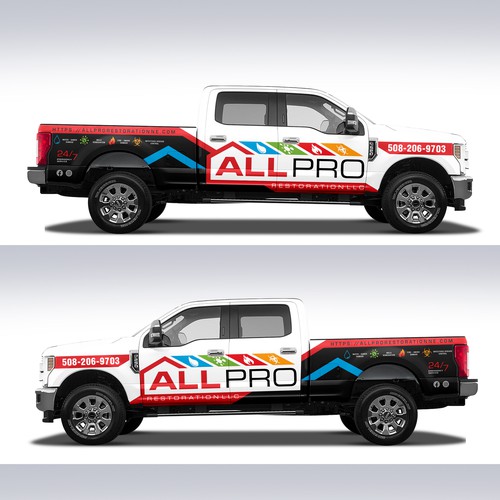 New vehicle Wrap for a Restoration truck-ontwerp door Duha™