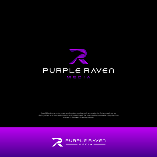 Design a raven logo for a luxury real estate media company Design by crapit