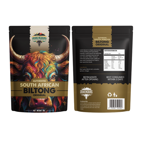 Hipster professional adventure biltong food packaging Design by syakuro
