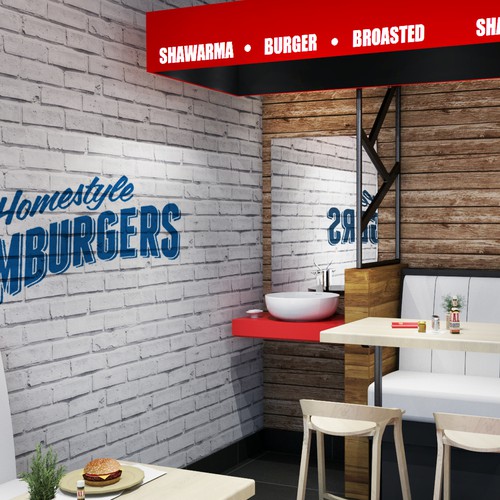 We Look For The Best Interior 3d Design For Fast Food