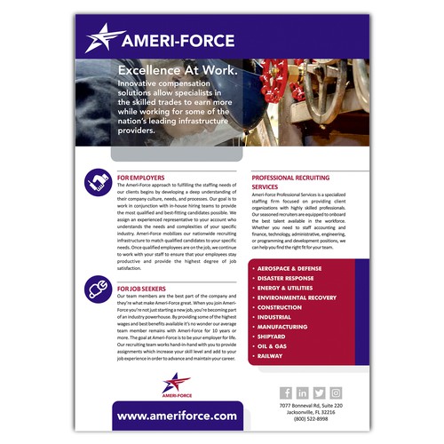 Ameri-Force electronic brochure Design by dreimaster