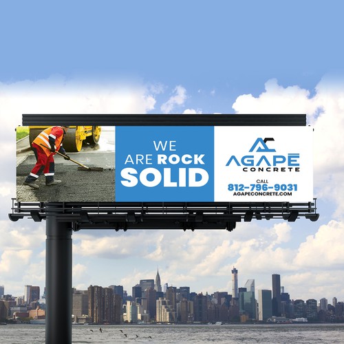 AN AMAZING CONCRETE COMPANY BILLBOARD NEEDED Aprox 14’ tall and 48’ wide Design by LSG Design