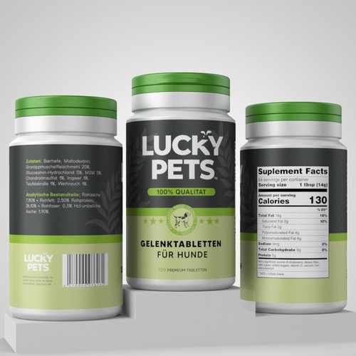 Modern label design for high quality joint tablets for dogs Design by Pice Wilf