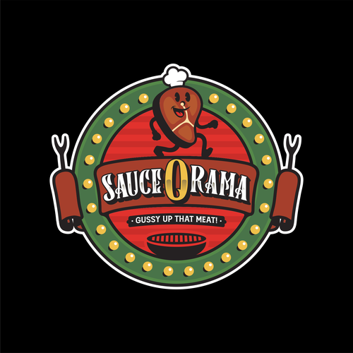 Sauce O Rama! BBQ! Let's Go! Have fun! Design by XB.Logo | Collin Jr