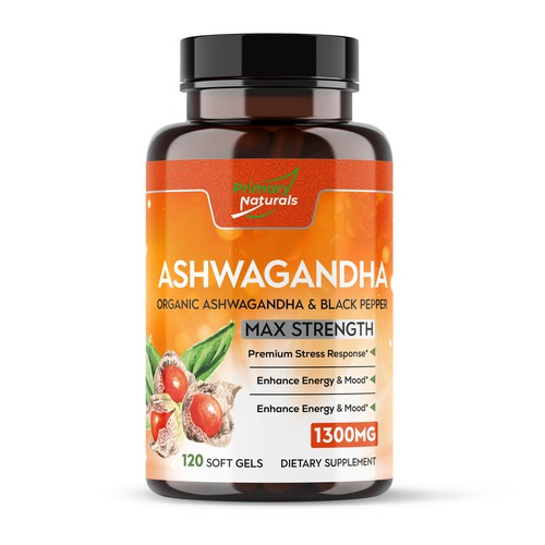 Primary Naturals Needs a Supplement Label Designed - Ashwagandha Design by ✝DeSiGnEr✝JOHN