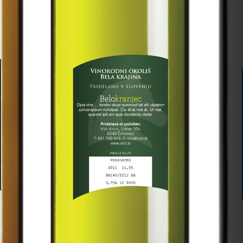 Bottle label design for wine cellar Vizir デザイン by gregorius32