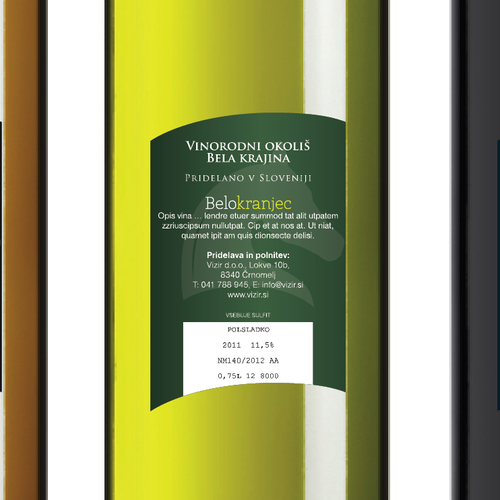 Bottle label design for wine cellar Vizir Diseño de gregorius32