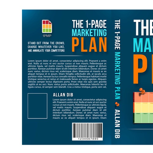 Create a captivating business book cover for "The 1-Page Marketing Plan" Design by Virdamjan