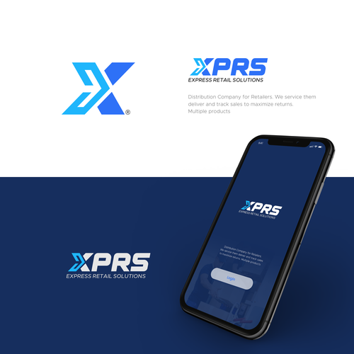 XPRS Express Retail Solutions Logo. Mass distribution company Design by bayudaswara