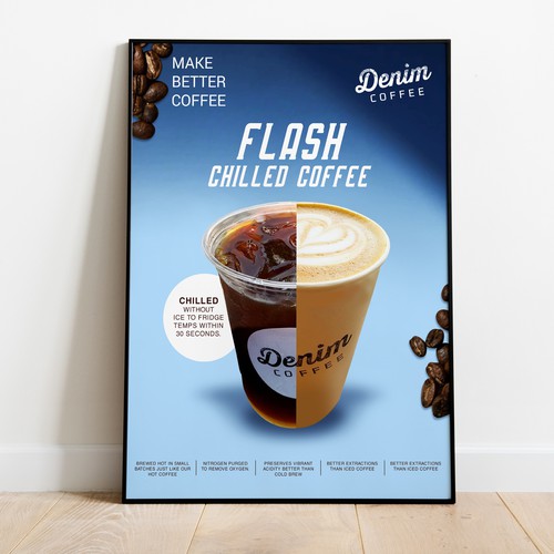 Design a poster to help us introduce flash chilled coffee! Design by Creativity symbol