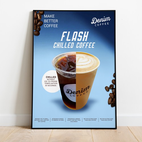 Design a poster to help us introduce flash chilled coffee! Design by Creativity symbol