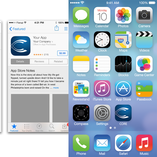 Design by MD.GUV titled "create an icon for an existing app, called Core- its your life in 1 app- see www.mycoreinfo.net"