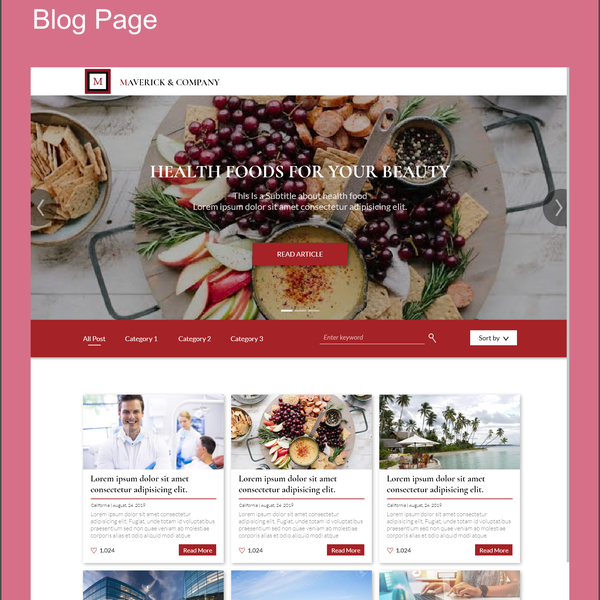 Business and Consulting webpage design for Maverick & Company