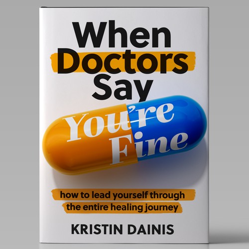 Design a bold book cover to help chronically undiagnosed patients find answers and heal. Design by anselmo.alef