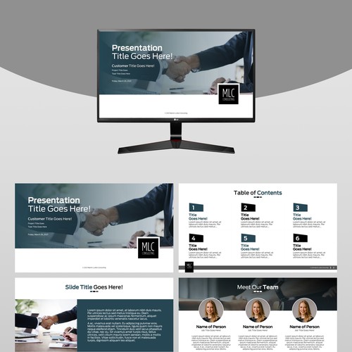 PowerPoint template contest entry by Wisden