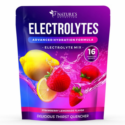 Refreshing Hydration Electrolytes Design Needed for Nature's Nutrition Design by GenScythe