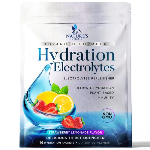 Refreshing Hydration Electrolytes Design Needed for Nature's Nutrition Design by agooshe