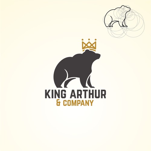 Need an iconic bear logo for King Arthur & Company. Design by Zamzami