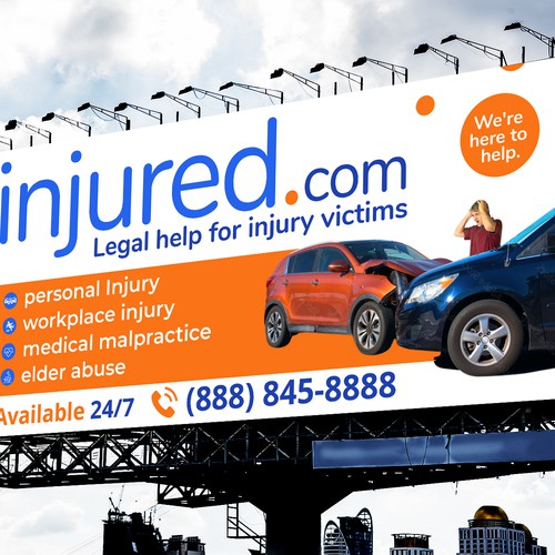 Injured.com Billboard Poster Design Design by GrApHiC cReAtIoN™