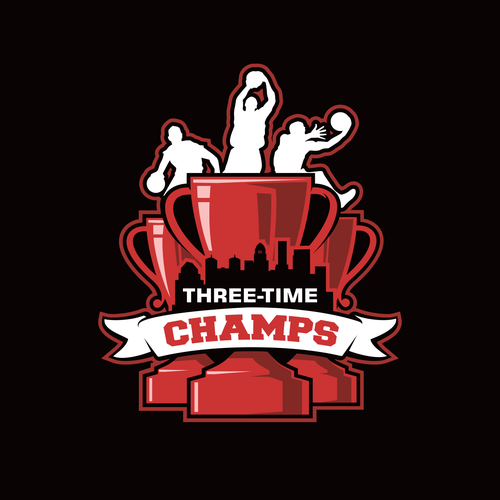 Basketball Logo for Team 'Three-Time Champs' - Your Winning Logo Featured on Major Sports Network Design by sukadarma