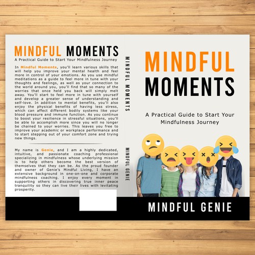 Catchy book cover design for my mindful meditation book. Design by D sign Master