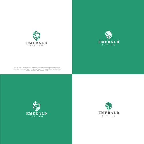 Design a trustworthy logo for construction business 'Emerald Siding' Design by Jose.o89