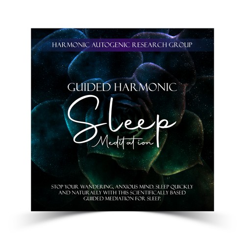 Design an abstract dark on dark sleep meditation book cover Design by The Cloud Digital