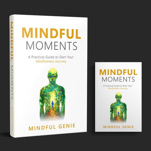 Catchy book cover design for my mindful meditation book. Design by DZINEstudio™