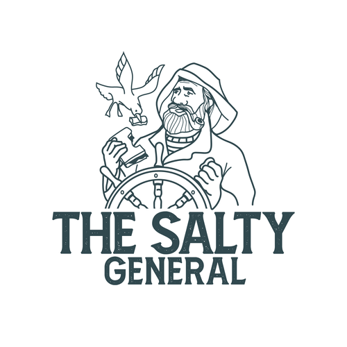 Salty New England General Store / sandwich shop combining classic text & modern imagery Design by Wuiing!