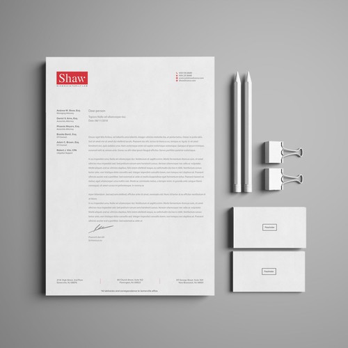 Letterhead for Divorce & Family Law Firm; Modern, Minimalist, Conservative Design Design by Felix SH