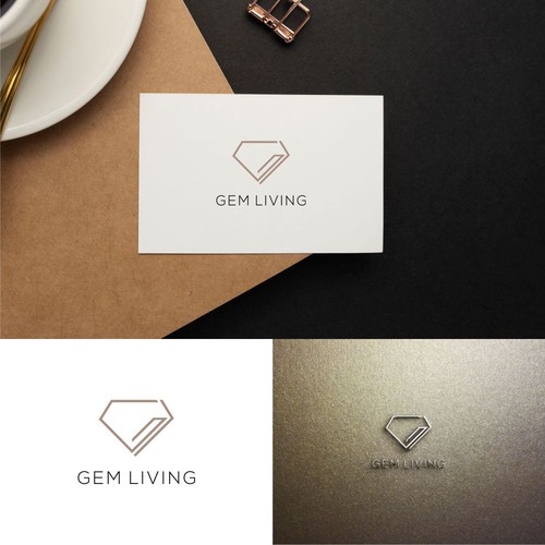 Geometrical, minimalist, modern brand design for Gem Living Design by SunkissWin