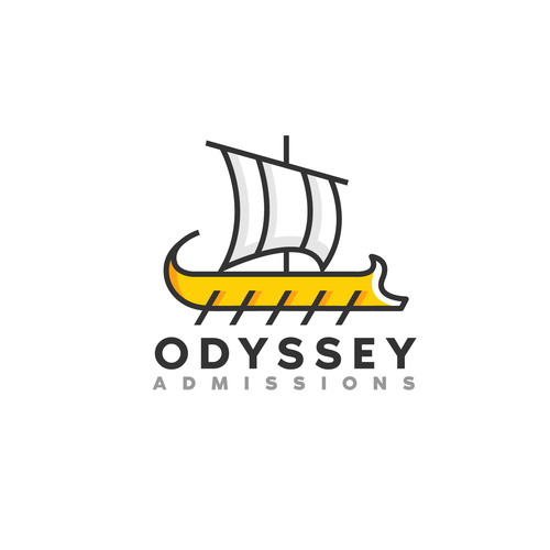 Modern visual of the "The Odyssey" (boat, Greek mythology, etc.) Ontwerp door lostfortydesigns