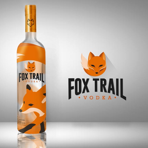 Create a vodka label for Fox Trail Distillery Diseño de ae_ananda