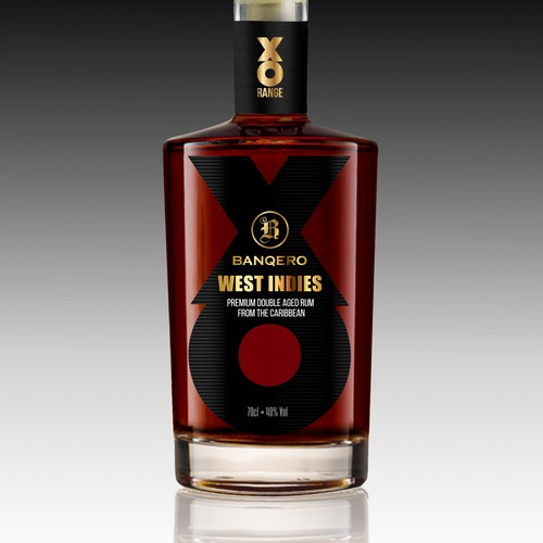 Design the labels of a whole new range of double aged RUM from the CARIBBEAN Diseño de Debdutta*