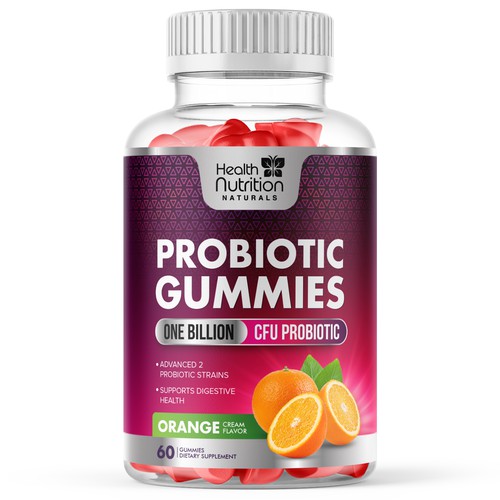 Design Healthy Probiotic Gummies Label needed for Health Nutrition di GayanMH