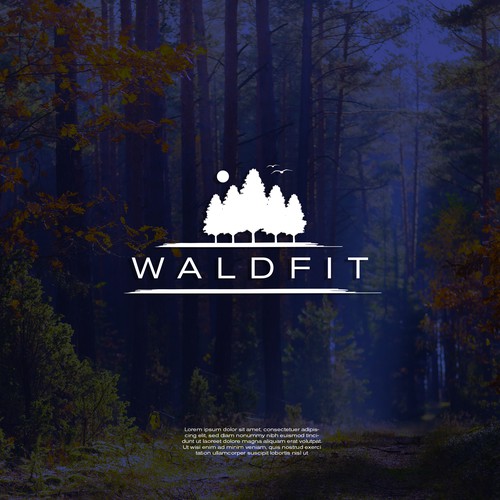 Calm, relaxing logo to suggest gaining peace of mind and health in forests Design by reflect the style ™