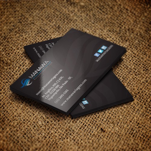 Please create a great Business Card design for travel agency Manawa! Design by sunny1585