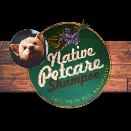 Create a clean, label for Native Petcare, an all-natural dog shampoo! Design by GMarie78