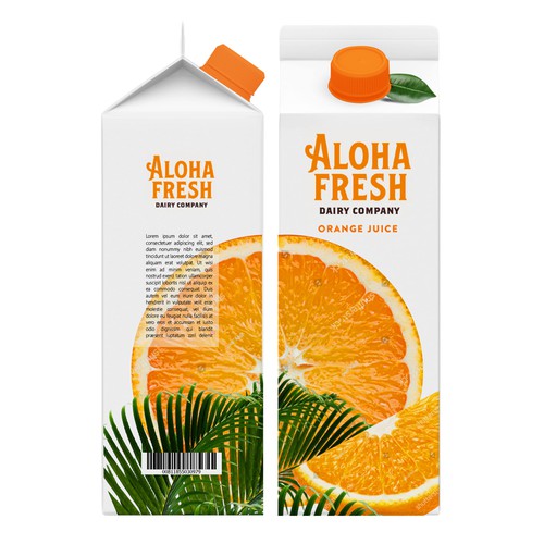 ALOHA FRESH JUICE & TEA Design by Ksenka