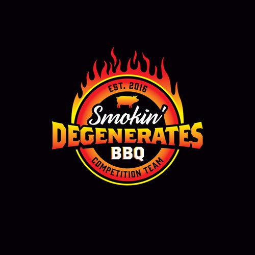 Create a cool hip logo for our competitive BBQ team | Logo design contest