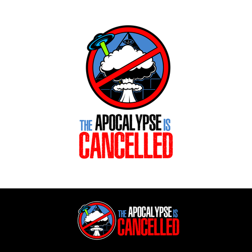 "Logo for The Apocalypse Is Cancelled" winning Illustration or graphics