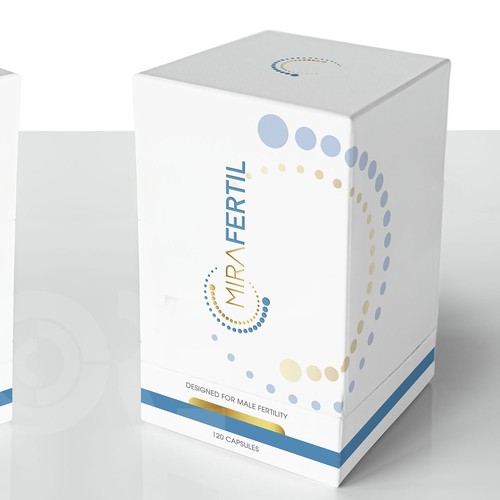 a box for male reproductive supplement improves sperm quality that look professional yet luxurious Design by Surendra Rathor