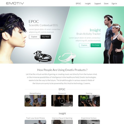 Redesign website for International Award Winning EEG system Design by Crenovates