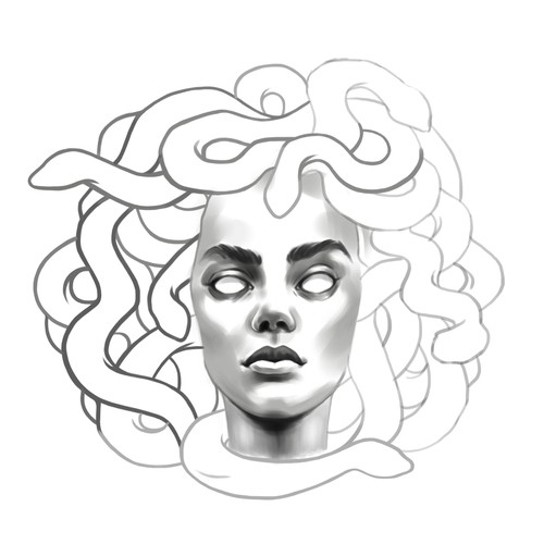 MEDUSA TATTOO Design by Ana Byndova