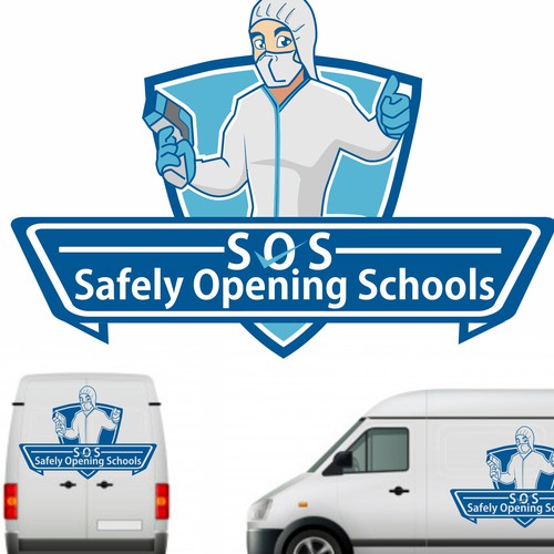 Logo for a group of Super Hero's working to get Kids back to school Design by wheelie99