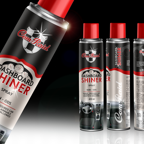 Product Label Design for AEROSOL CAN DASHBOARD SHINER SPRAY Design by Iano Designer